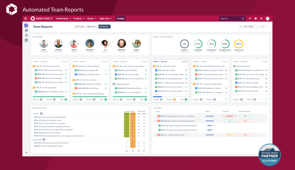 screenshot of Agile Hive